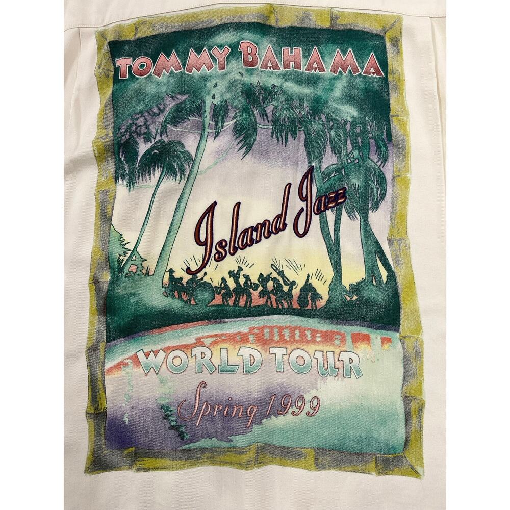 Tommy Bahama SZ L Shirt Short Sleeve Button Up Lightweight Vtg Made in Hong Kong - Picture 6 of 10
